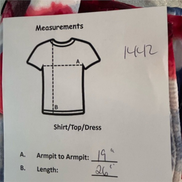 Rock & Republic Ladies Red, White and Blue Tie-Dye Sleeveless Button Up, M - Picture 7 of 7